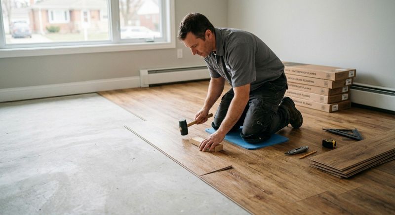 Linoleum Floor Installation in West Newton, MA