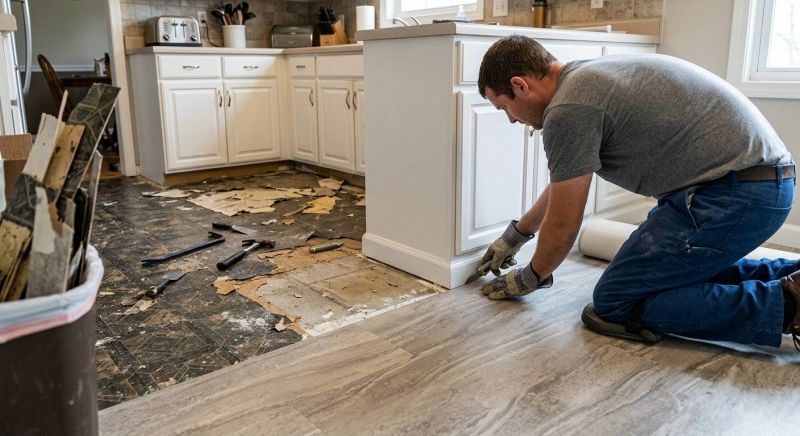 Linoleum Flooring Replacement in Westford, MA