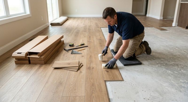Luxury Vinyl Tile Installation in Natick, MA