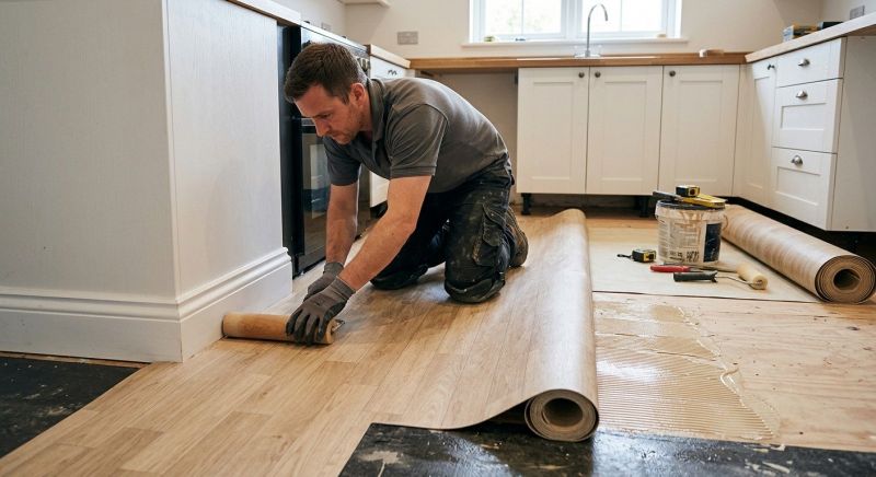 Sheet Linoleum Installation in Bedford, NH
