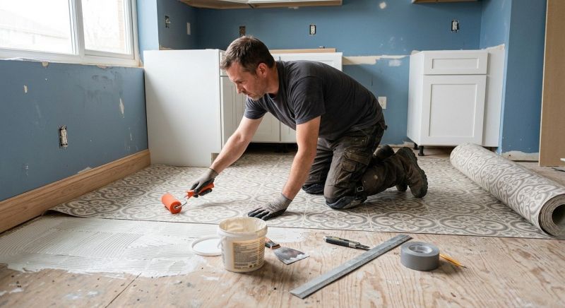Sheet Linoleum Installation in Boxford, MA