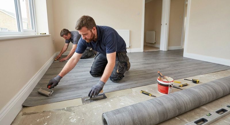 Sheet Linoleum Installation in Lowell, MA